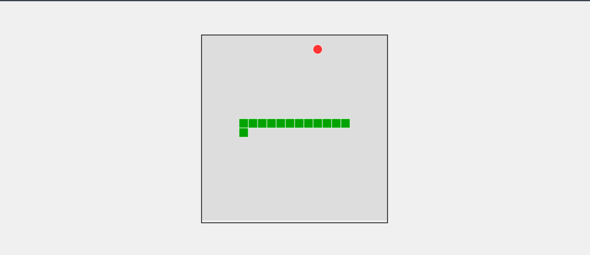 Captura de pantalla del proyecto Snake