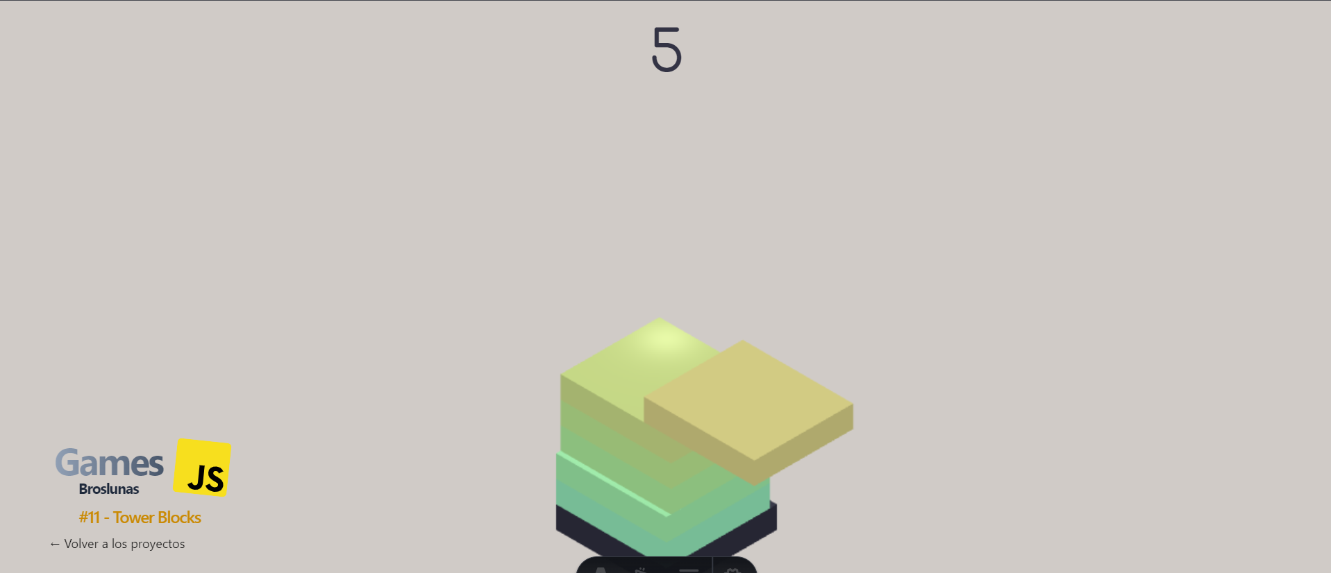 Captura de pantalla del proyecto Tower Blocks