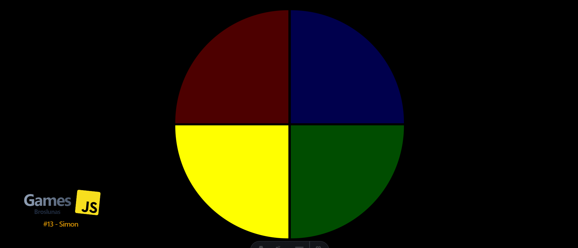 Captura de pantalla del proyecto Simon