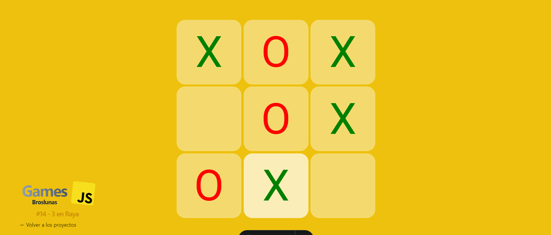 Captura de pantalla del proyecto 3 en Raya